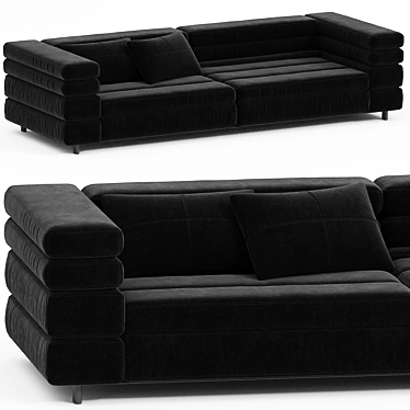 Luxurious Arketipo MAYFAIR Velvet Sofa 3D model image 1 