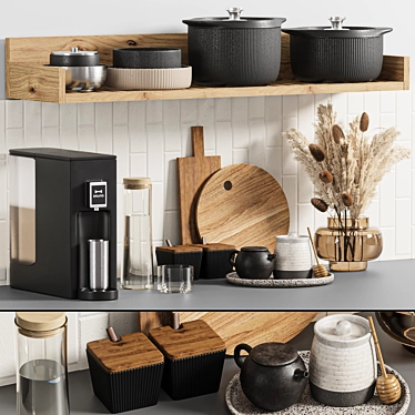 Premium Kitchen Accessories Bundle 3D model image 1 