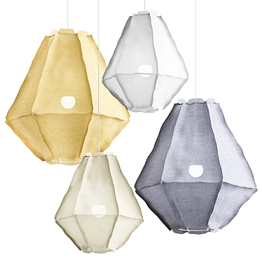 Cumulus Linen Pendant Light 3D model image 1 