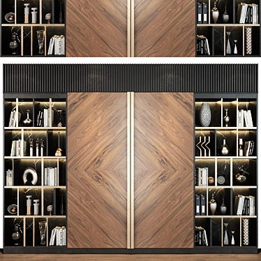 Custom Wardrobe Composition with Decor 3D model image 1 