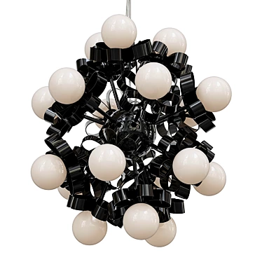  18-Light Starburst Glass Chandelier 3D model image 1 