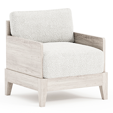 Elegant Almeria Lounge Chair 3D model image 1 