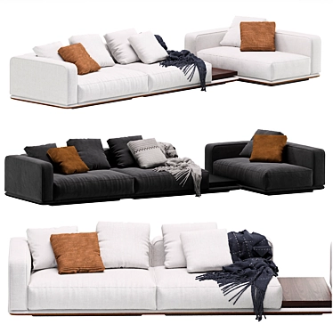 Elegant Minotti Horizonte Modular Sofa 3D model image 1 