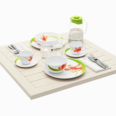 Luminarc "Sweet Impression" Dinnerware Set 3D model image 1 
