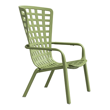 Outdoor Plastic Armchair Folio 3D model image 1 