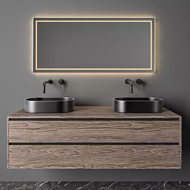 Modern Bathroom Furniture Set 3D 3D model image 1 