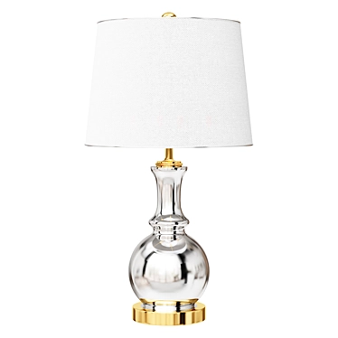 Lavelle 25 in. Mercury Silver/Brass Gold Glass Table Lamp (Set of 2)