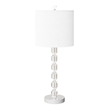 Crystal Chrome LED Table Lamp 3D model image 1 