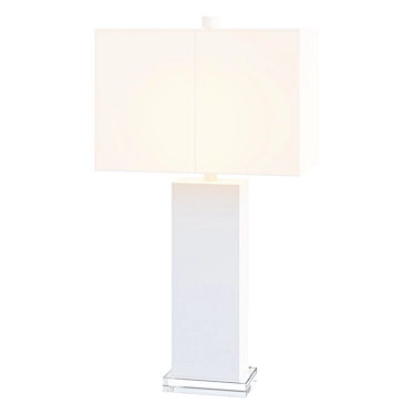 Elegant White Alabaster Table Lamp 3D model image 1 