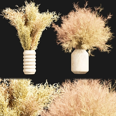 Dried Flower Bouquet Collection 3D model image 1 