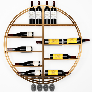 Modern 3D Wine Rack 3D model image 1 