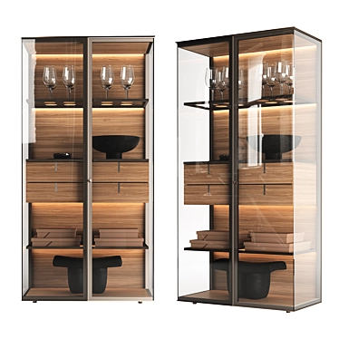 Luxury Rimadesio Aliante Display Cabinet 3D model image 1 