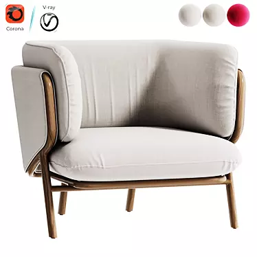 Modern Design Stanley Armchair 3D model image 1 