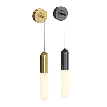 Gradient Cylinder Wall Sconce 3D model image 1 