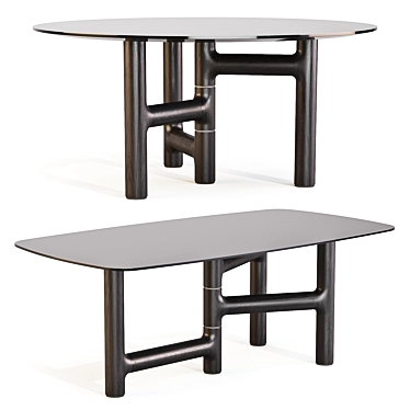 Bonaldo Pivot Dining Tables Set 3D model image 1 