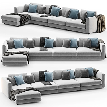 Modern Corner Sofa Design 3D 3D model image 1 