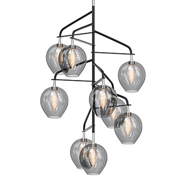 Sputnik Crystal Linear Chandelier 3D model image 1 