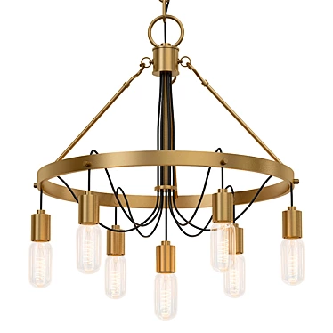 Modern Elegance: Felix String Chandelier 3D model image 1 