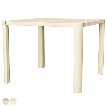 Solid Wood Thonet Dining Table 3D model image 1 