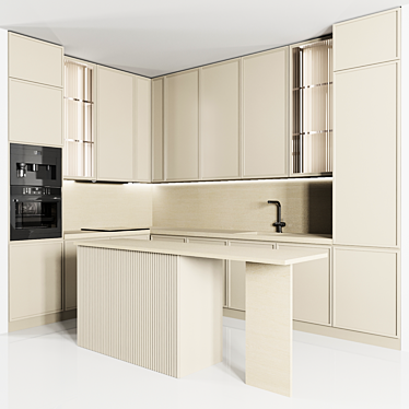 Modern Modular Kitchen Pack 3D model image 1 