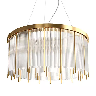 Sleek York Pendant Chandelier 3D model image 1 