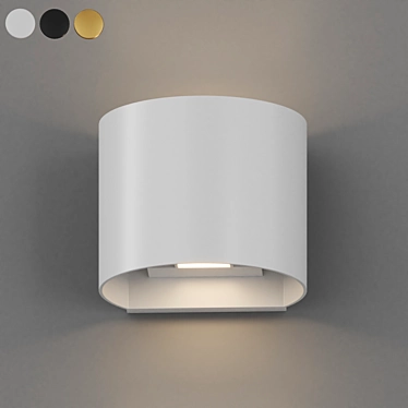  Sleek Metal Sconce Trio 3D model image 1 