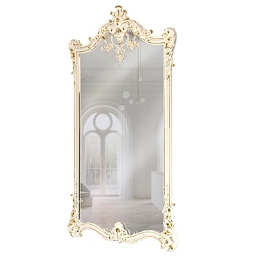 Versailles Carved Mirror Frame 3D model image 1 