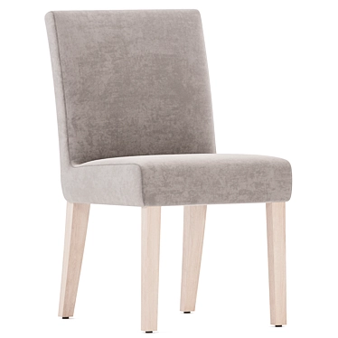 Elegant Taupe Dining Chair Set 3D model image 1 