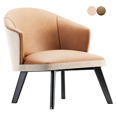 Sleek NELLY Armchair Design 3D model image 1 