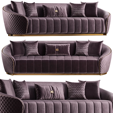 Elegant Bell Sofa Set 3D model image 1 