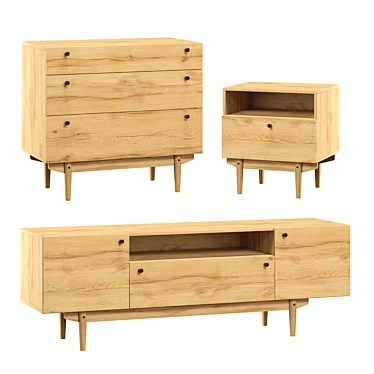  Orland Wood Furniture Collection 3D model image 1 