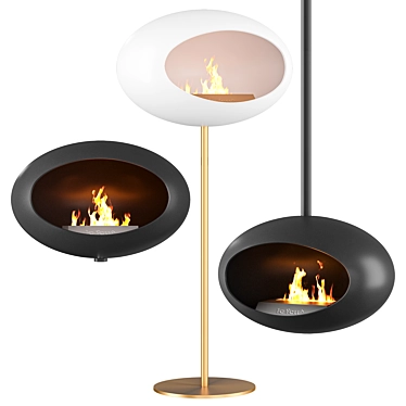 Elegant Rotating Fireplaces: Le Feu 3D model image 1 