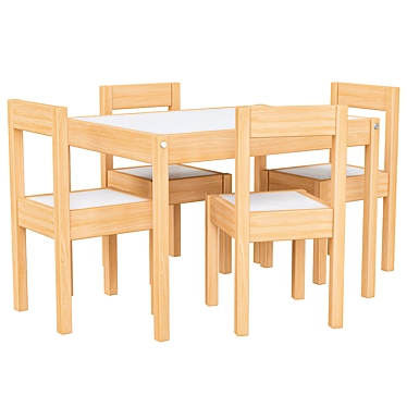 Lätt Set Ikea - Modern Children's Furniture 3D model image 1 