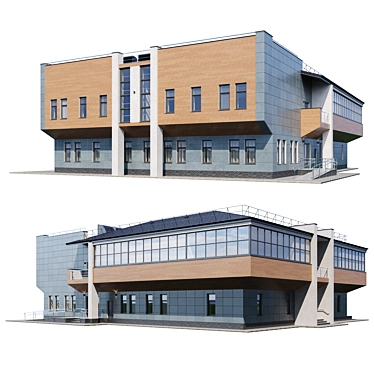 Modern Administrative Building Model 3D model image 1 