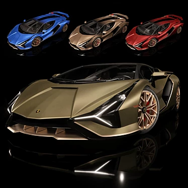  Lamborghini Sian FKP 37 Replica 3D model image 1 