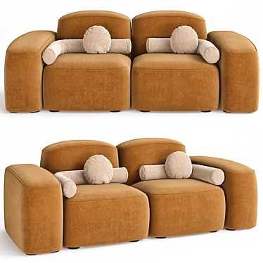 Realistic 3D Muse Sofa Model 3D model image 1 