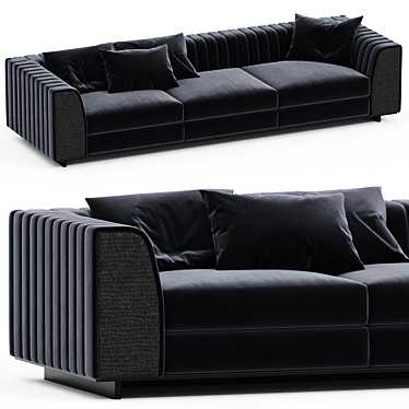 HARRY 3-Seater Fabric Sofa 3D model image 1 