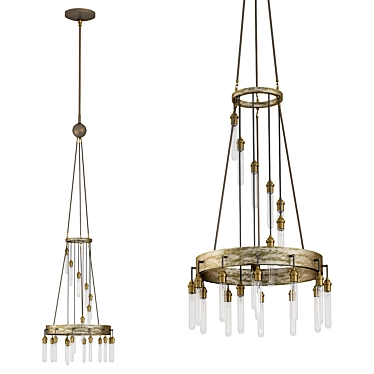 Stellar Patina Pendant Light 3D model image 1 