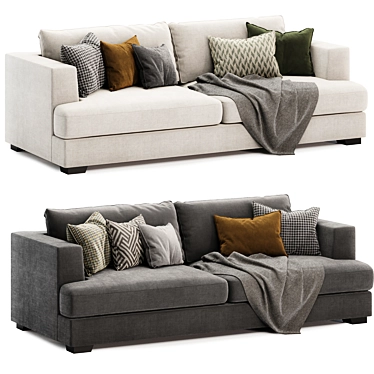 Brandon 3-Seater Sofa: Stylish Comfort 3D model image 1 