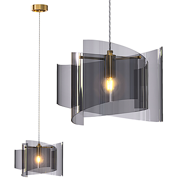 Sleek Pendant Lamp: 'Vent' 3D model image 1 