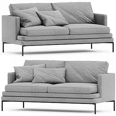  Zanotta William 2-Seater Sofa 3D model image 1 