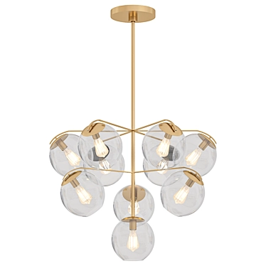 Satin Brass Chandelier VRay Render 3D model image 1 