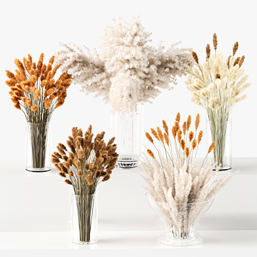 Boho Chic Pampas Grass Decor 3D model image 1 