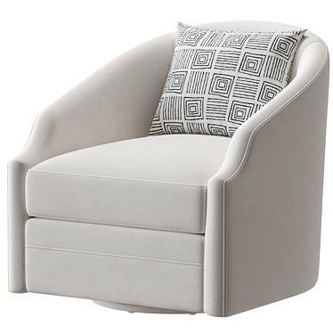 Sleek Swivel Gustav Chair 3D model image 1 