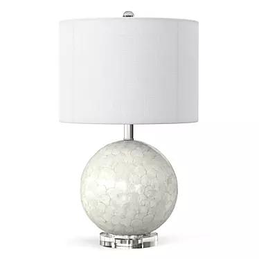 Capiz Seashell Sphere LED Lamp 3D model image 1 