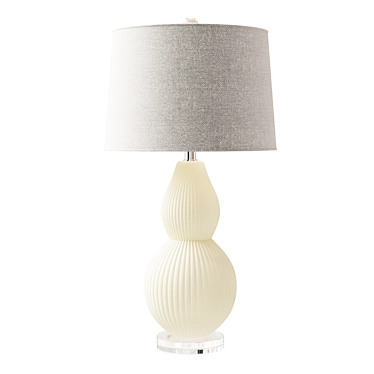 Elegant Cream Ceramic Table Lamp 3D model image 1 