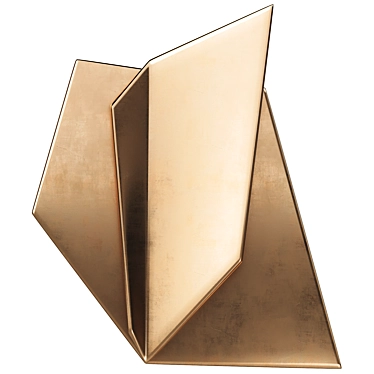 Golden Metal Wall Art Decoration 3D model image 1 