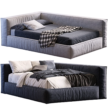 Modern Compact Boca Bed 3D model image 1 