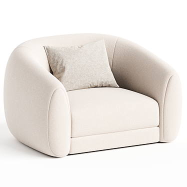 Luxury Barnabas Armchair: Hamilton's Elegance 3D model image 1 