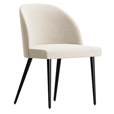 Boucle Dining Chair in Camill 3D model image 1 